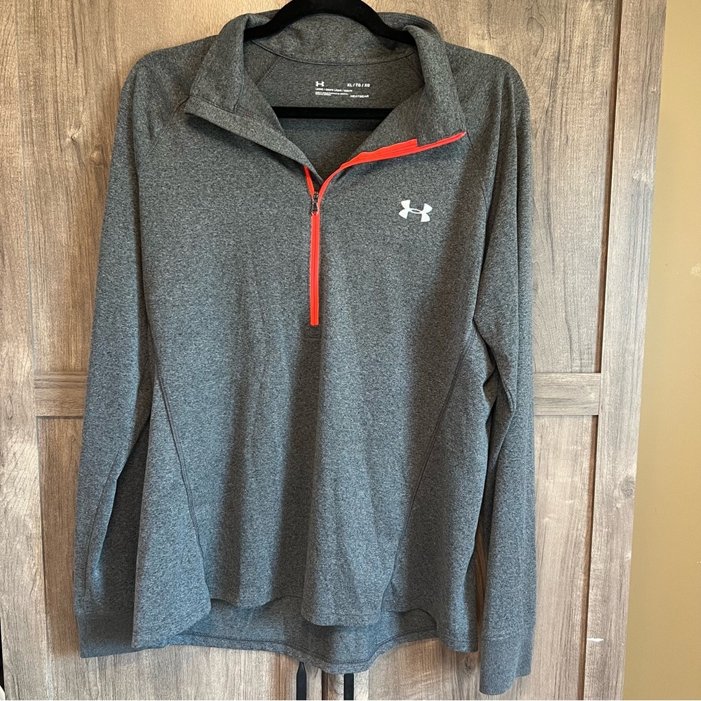 Under Armour Women's Gray HeatGear Half-Zip Pullover Size XL